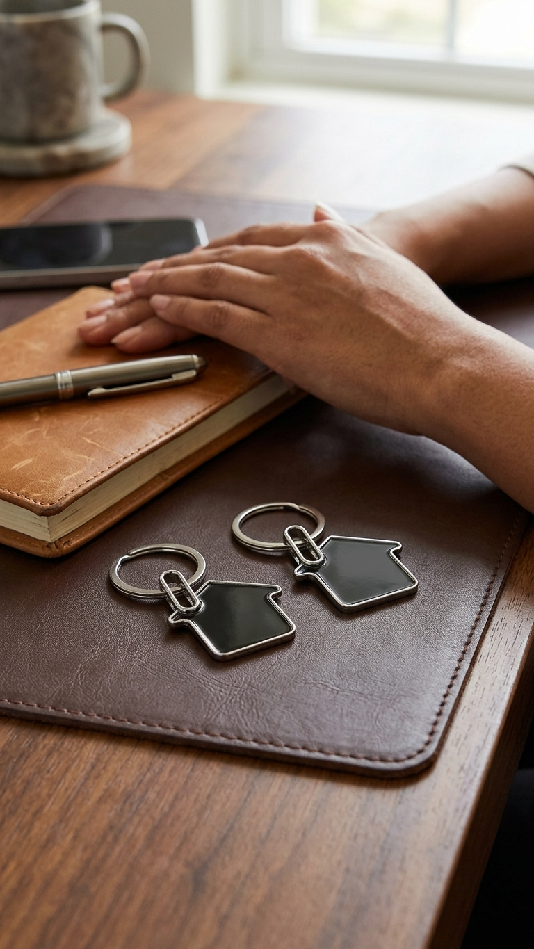 KC-2505 House Shape Corporate Keychain with Custom Branding