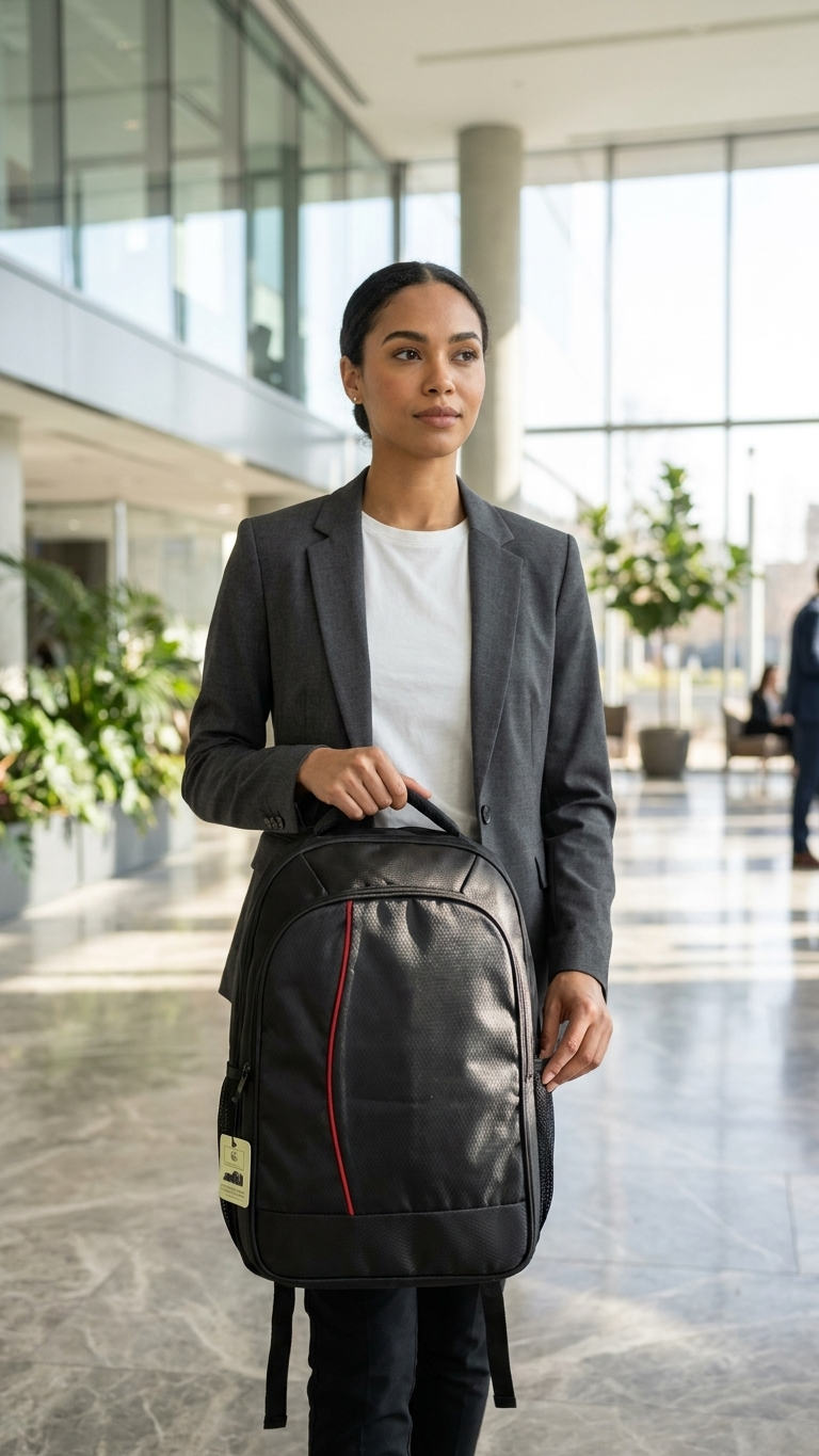 GG-7119 Elite Black Laptop Backpack with Custom Branding