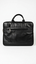 GG-7081 Executive Black Leatherette Office Bag with Custom Branding