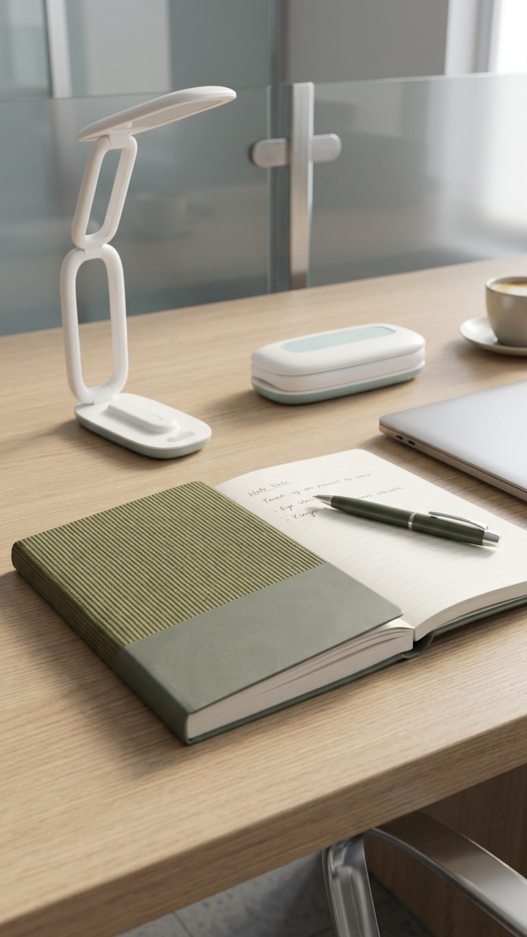 GG910 Executive A5 Notebook, LED Lamp, Eyeglass Case & Pen Gift Set
