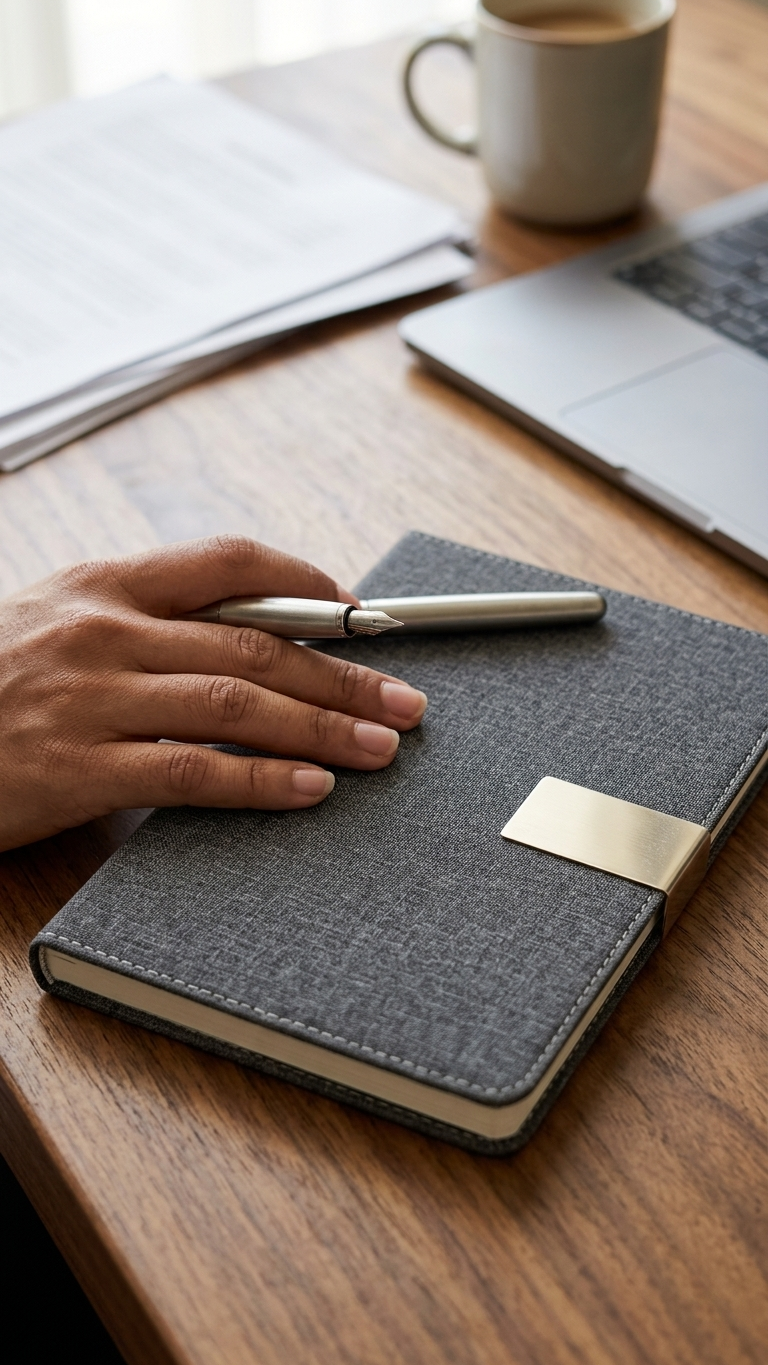 NB-2509 Promotional Grey Notebook for Employee Welcome Kits