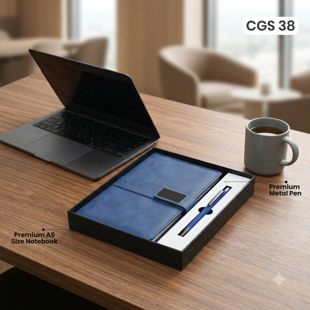 CGS-38   2-in-1 Customized Pen & Diary Gift Set with Personalized Branding
