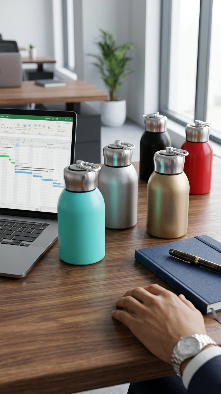 Mini Stainless Steel Vacuum Insulated Bottle with Custom Logo Branding | Double Wall Flask | 300ml