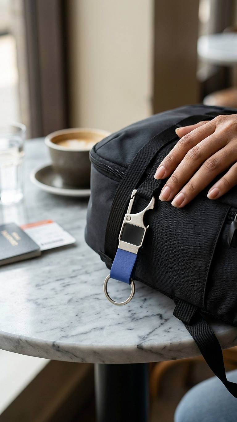 KC-2510 Premium Blue Keychain with Hook & Custom Branding