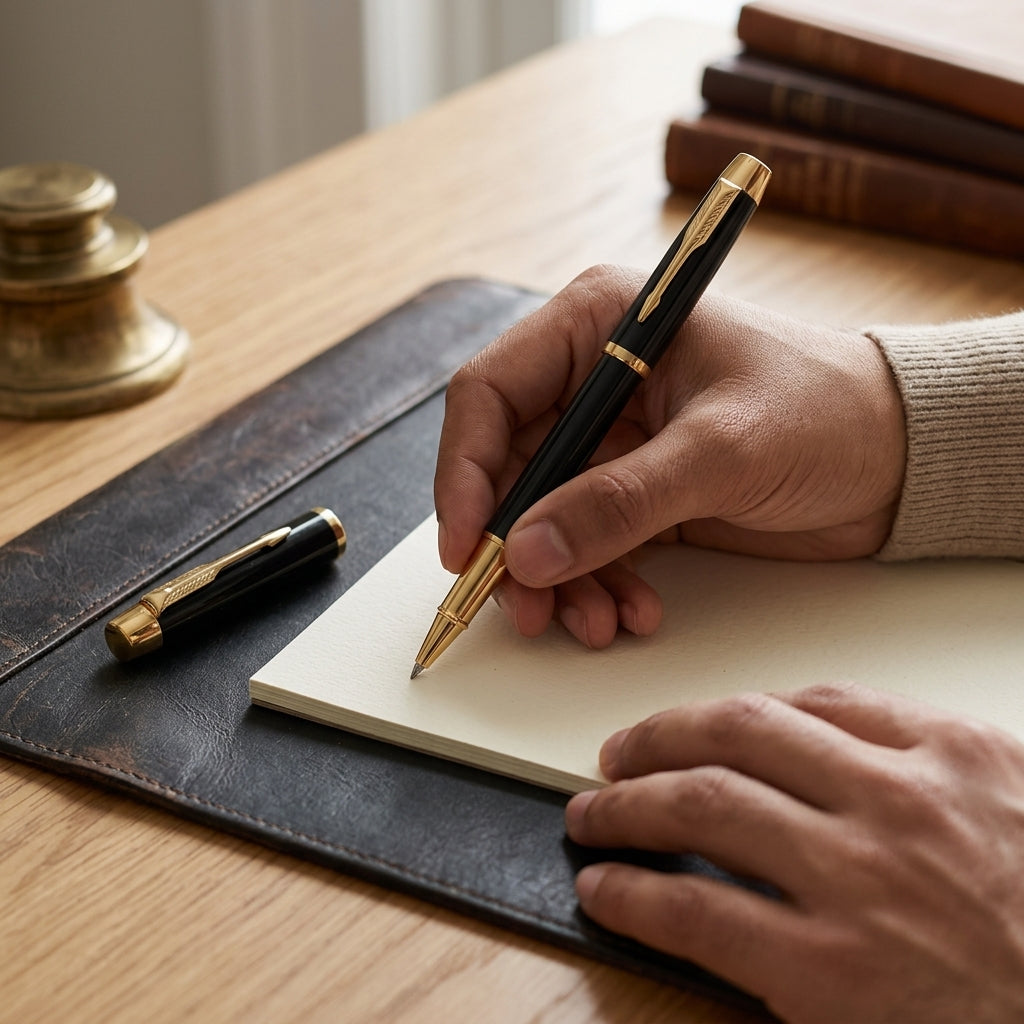 P-2511 Black & Gold Premium Metal Executive Pen with Custom Branding