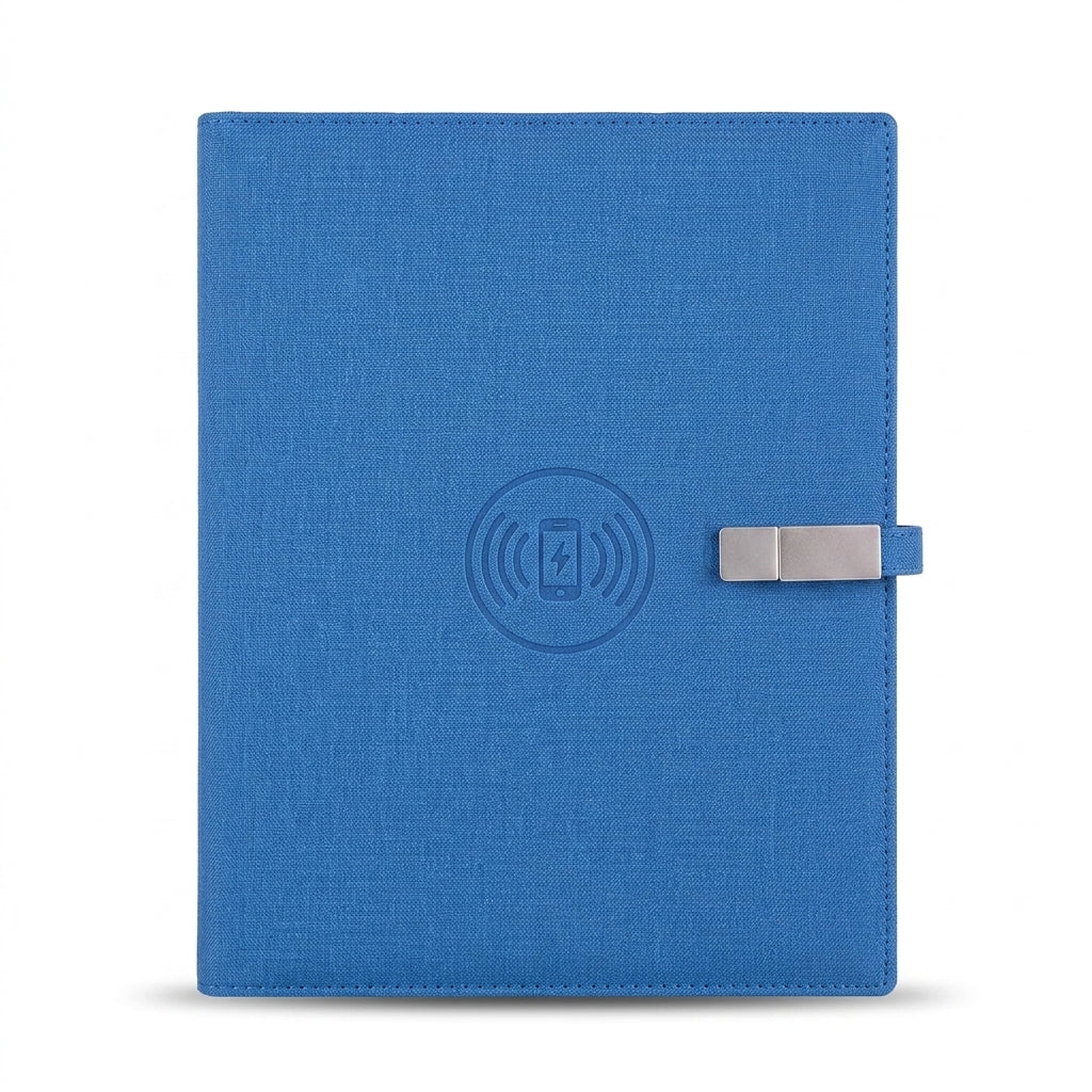 GGP11 - Premium 8000mAh Wireless Charging Power Bank Notebook with 16GB USB Pen Drive