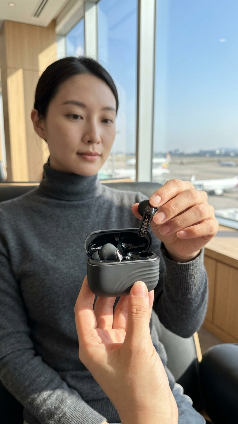 TWS003 Premium Metallic Wireless Earbuds with Custom Branding