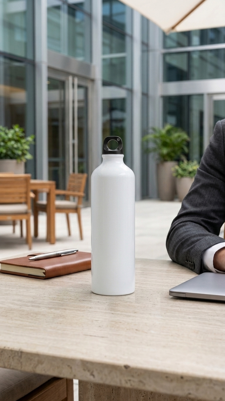 750ml Aluminium Sports Bottle with Carabiner | Custom Logo Branding