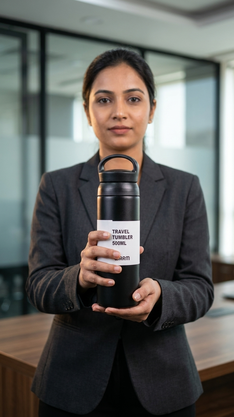 500ml Stainless Steel Travel Tumbler | Double Wall Insulated Water Bottle | Corporate Gift