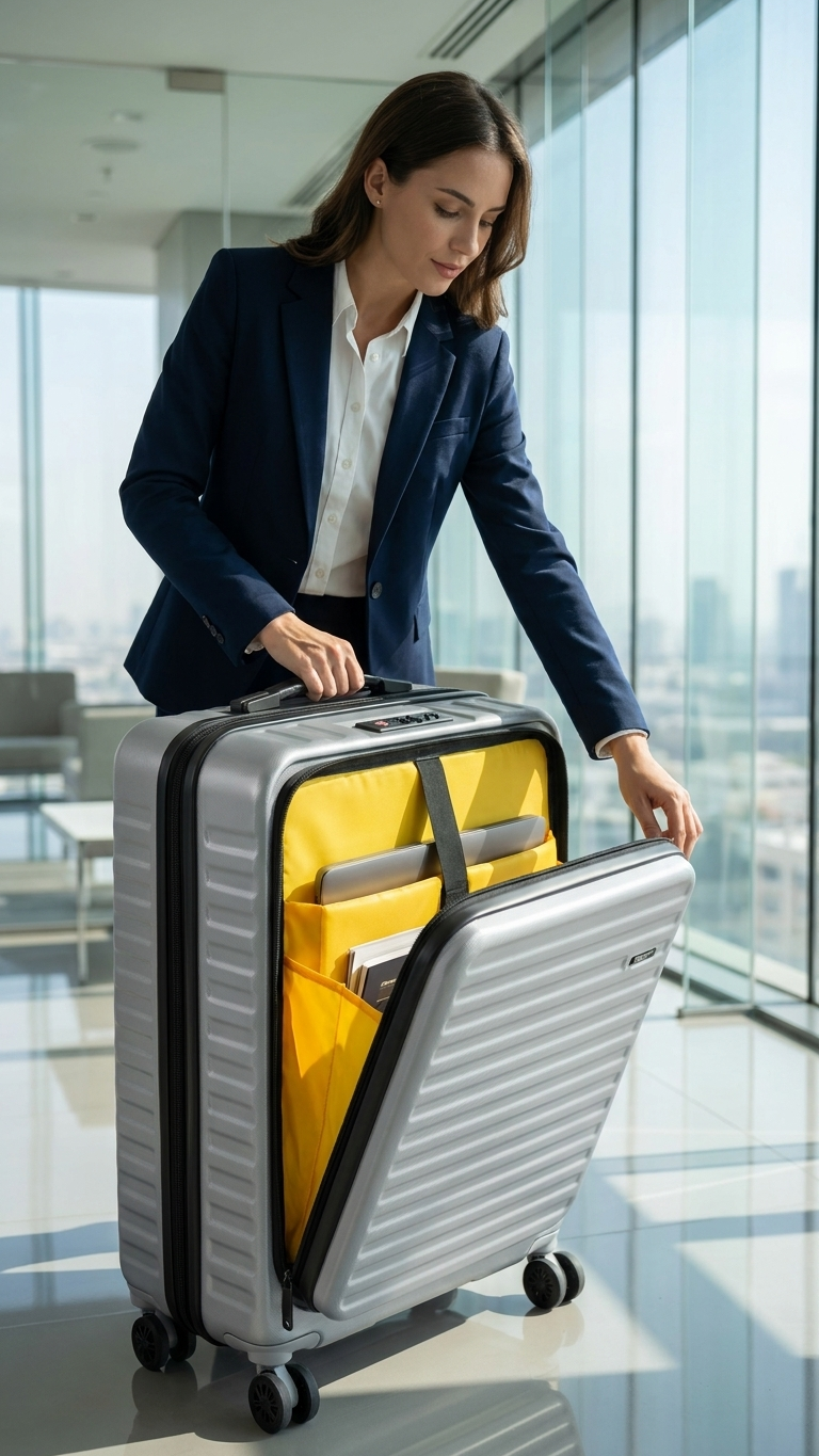 GG-2602 Executive Front Open Laptop Compartment Trolley Bag for Corporate Gifting