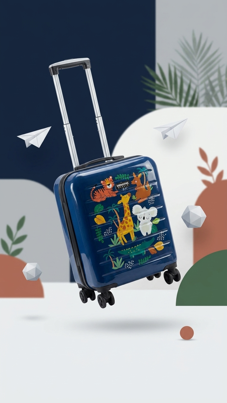 GG-2001 Kids Animal Print Trolley Bag with Custom Branding